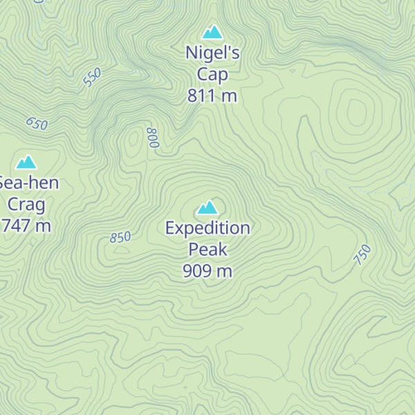 Map of Expedition Peak