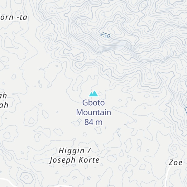 Map of Gboto Mountain