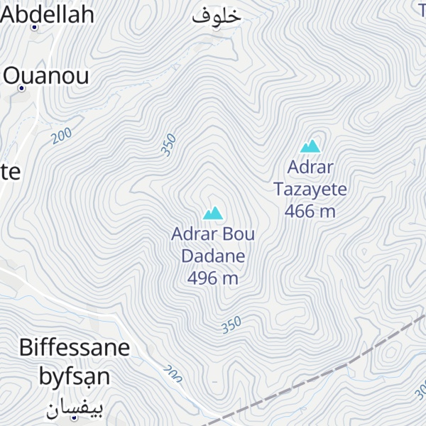 Map of Adrar Bou Dadane