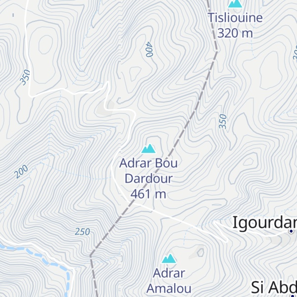Map of Adrar Bou Dardour