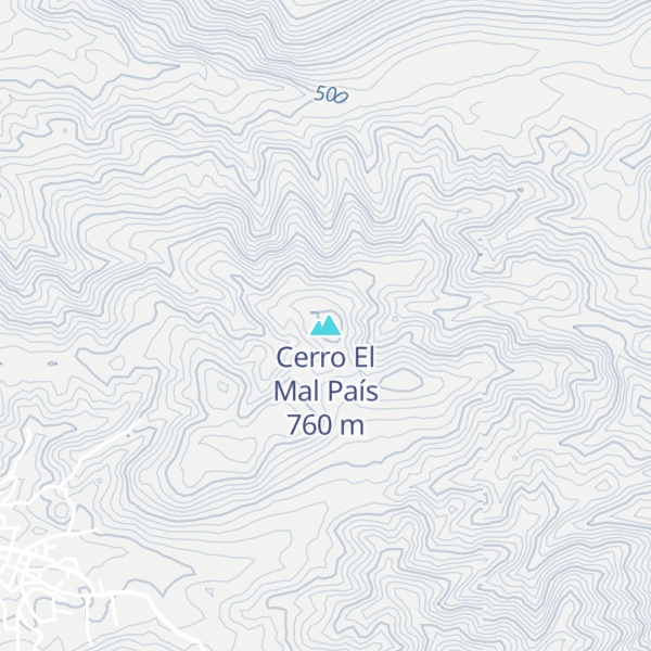 Map of Cerro El Mal País