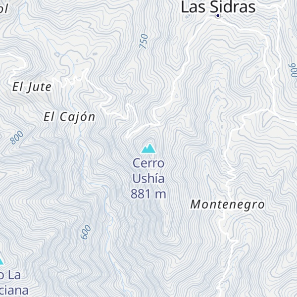 Map of Cerro Ushía