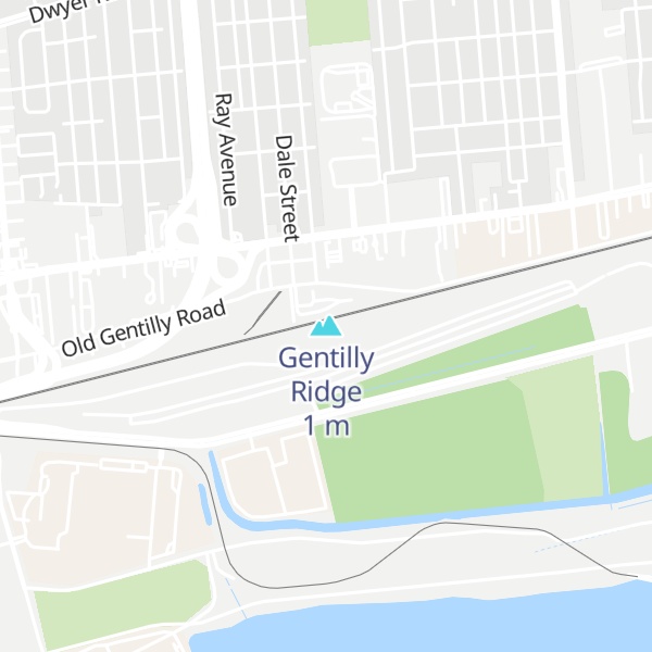 Map of Gentilly Ridge