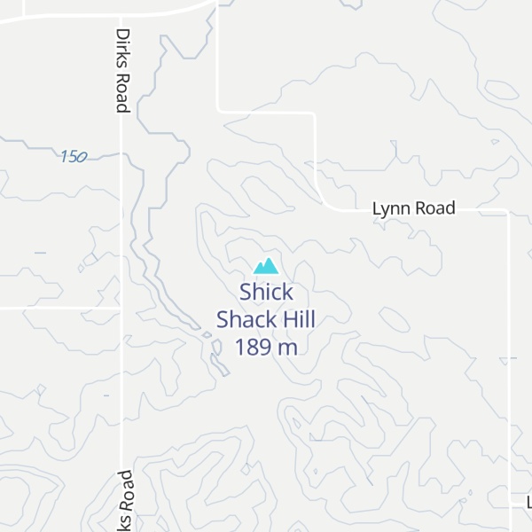 Map of Shick Shack Hill