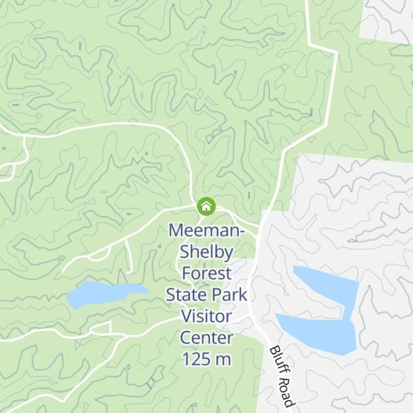 Map of Meeman-Shelby Forest State Park Visitor Center