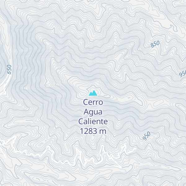 Map of Cerro Agua Caliente