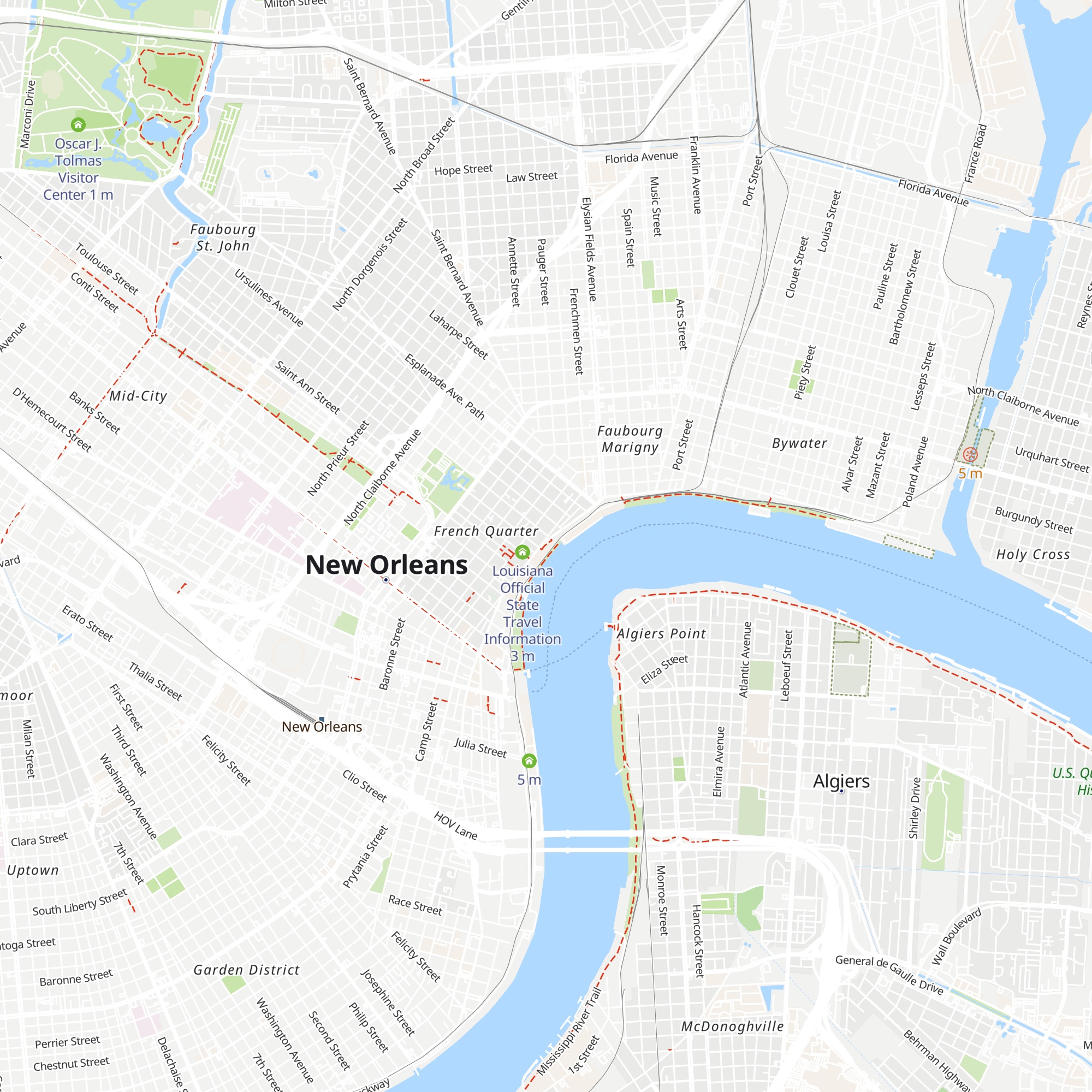 New Orleans Jazz National Historical Park map