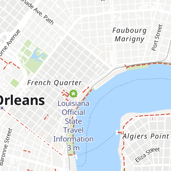 Map of New Orleans Visitor Center