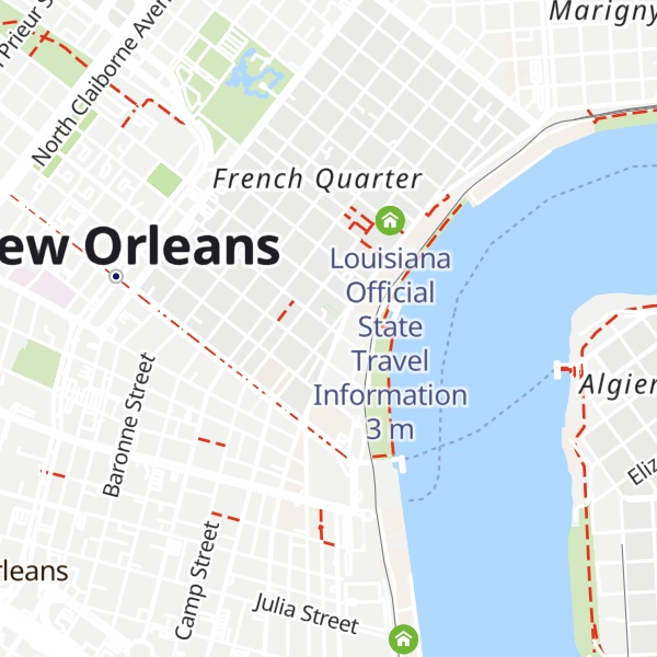 Map of New Orleans Visitors Center