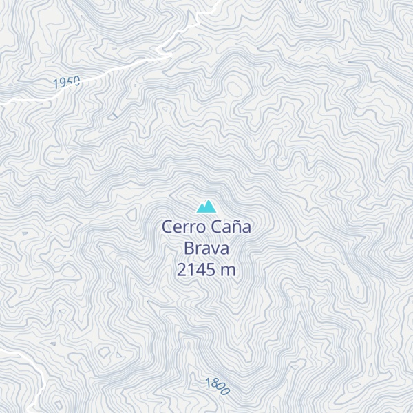 Map of Cerro Caña Brava