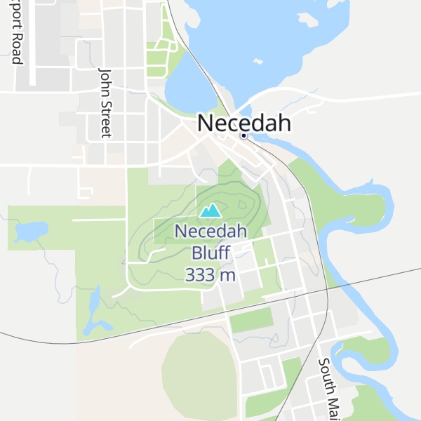 Map of Necedah Bluff