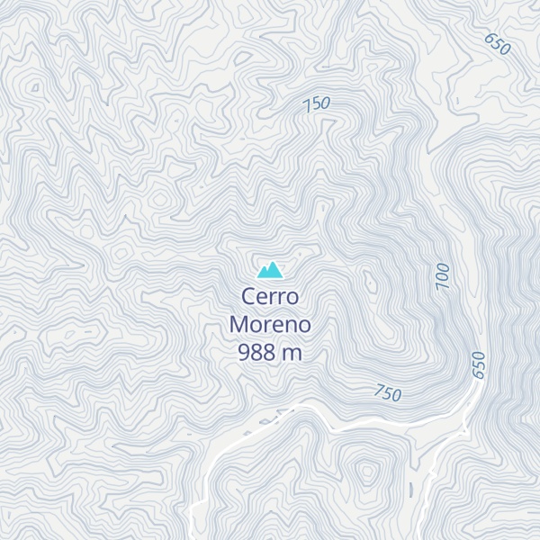 Map of Cerro Moreno