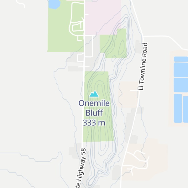 Map of Onemile Bluff