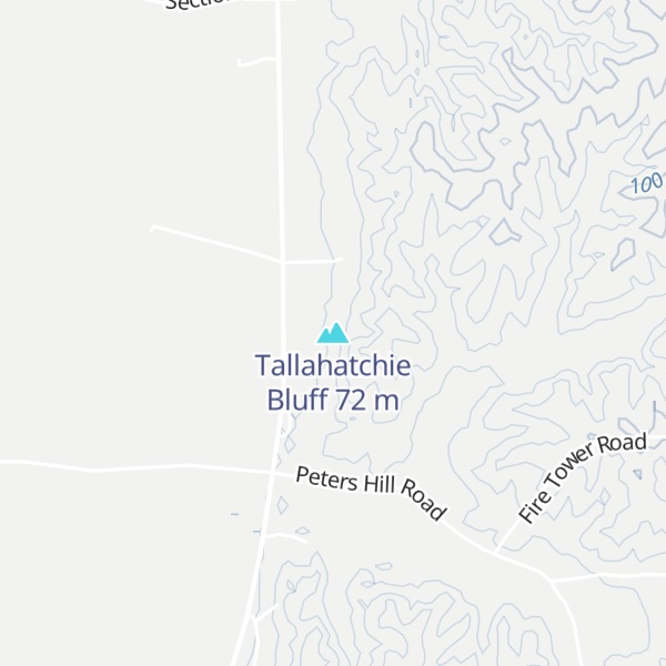 Map of Tallahatchie Bluff