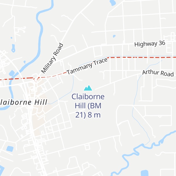Map of Claiborne Hill (BM 21)