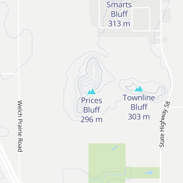 Map of Prices Bluff