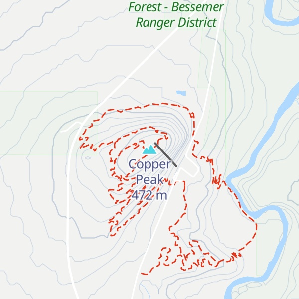 Map of Copper Peak