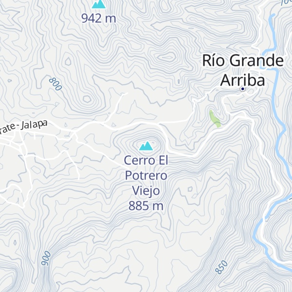 Map of Cerro El Potrero Viejo