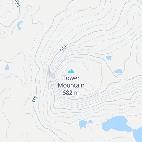 Map of Tower Mountain