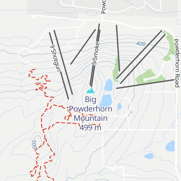 Map of Big Powderhorn Mountain