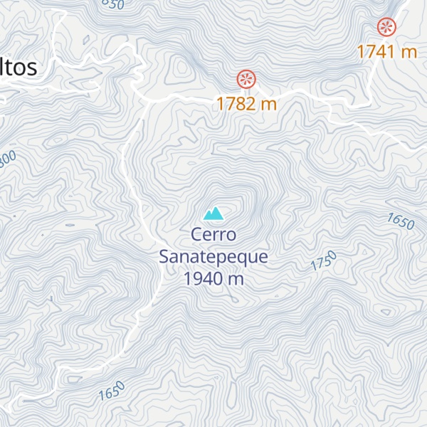 Map of Cerro Sanatepeque