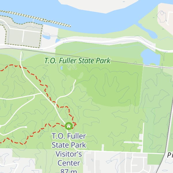 Map of T.O. Fuller State Park Intrepretive Center