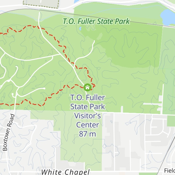 Map of T.O. Fuller State Park Visitor's Center