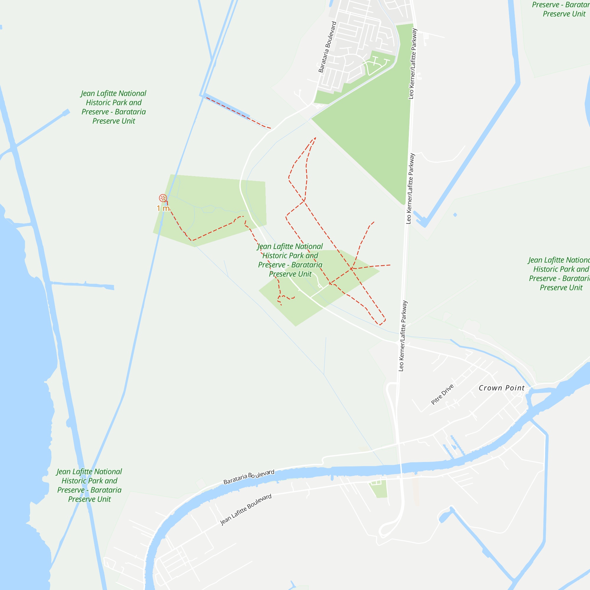 Jean Lafitte National Historical Park and Preserve Visitor Center map