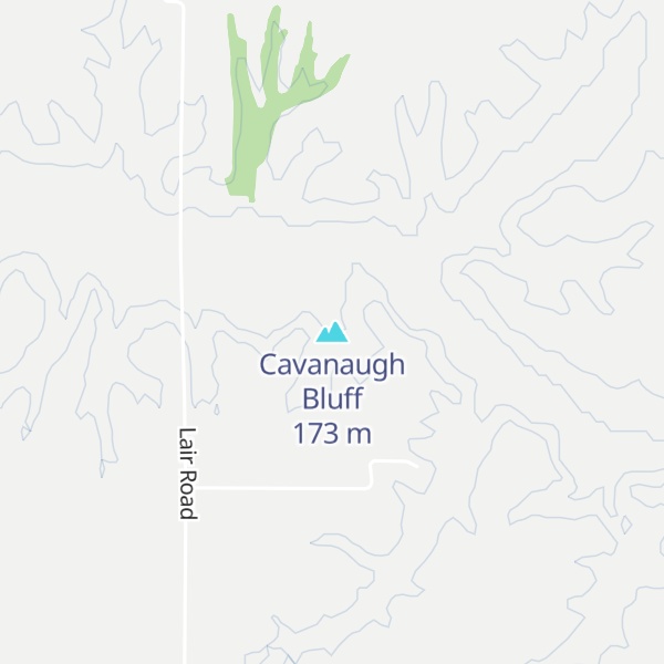 Map of Cavanaugh Bluff