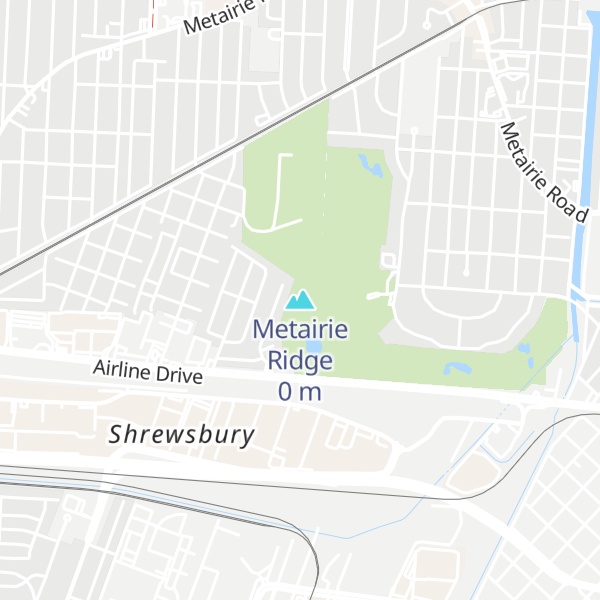 Map of Metairie Ridge