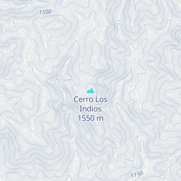 Map of Cerro Los Indios
