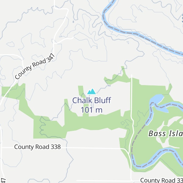 Map of Chalk Bluff