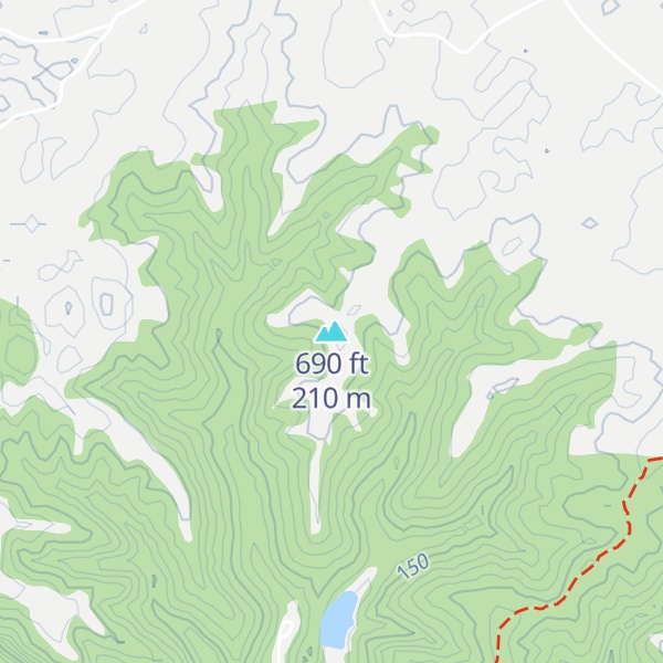 Map of 690 ft
