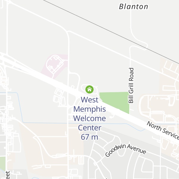 Map of West Memphis Welcome Center