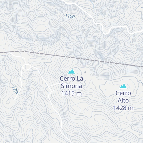 Map of Cerro La Simona