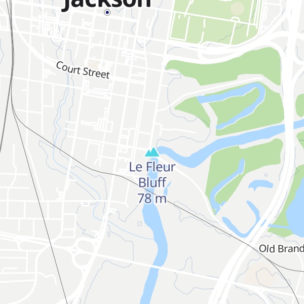 Map of Le Fleur Bluff