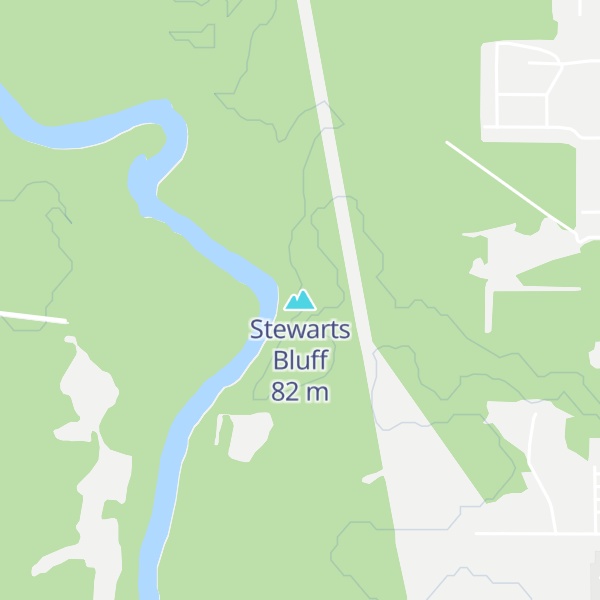 Map of Stewarts Bluff