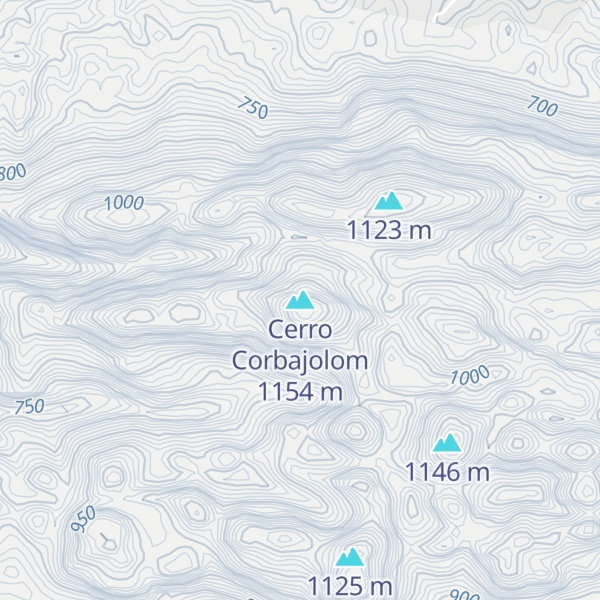 Map of Cerro Corbajolom