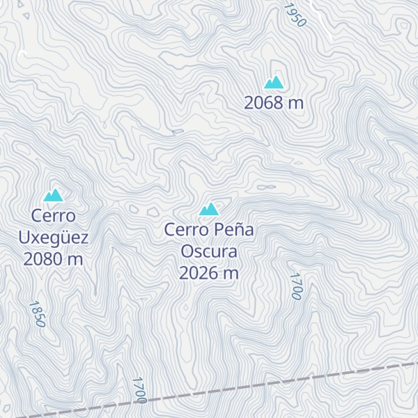 Map of Cerro Peña Oscura