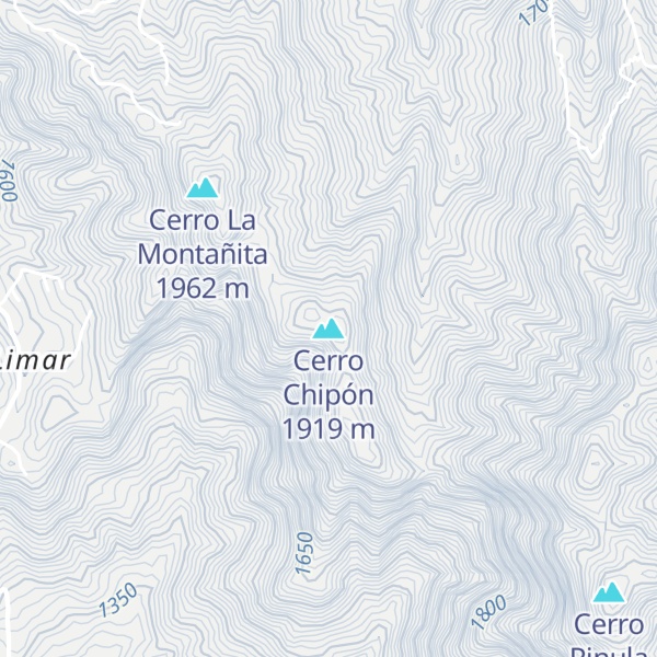Map of Cerro Chipón