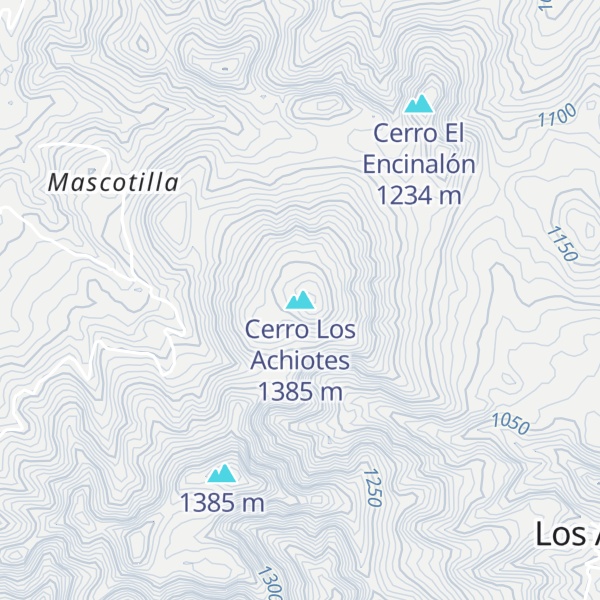 Map of Cerro Los Achiotes