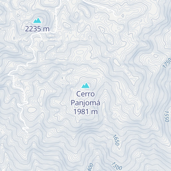 Map of Cerro Panjomá