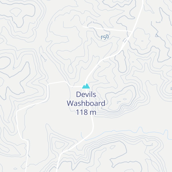Map of Devils Washboard