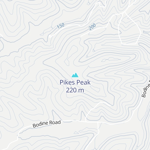 Map of Pikes Peak