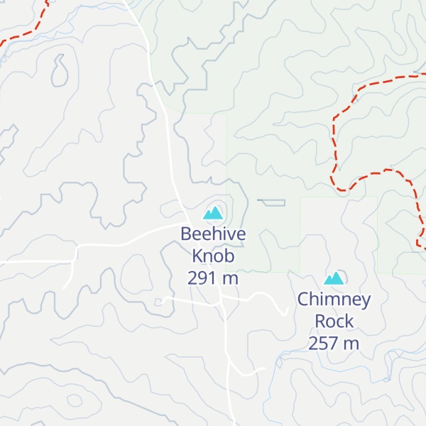 Map of Beehive Knob