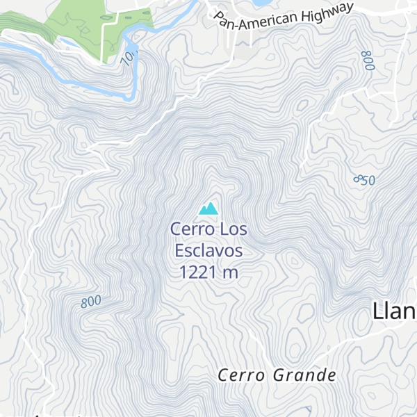 Map of Cerro Los Esclavos