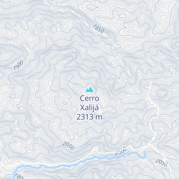 Map of Cerro Xalijá