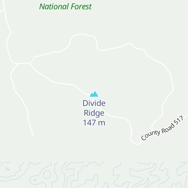 Map of Divide Ridge