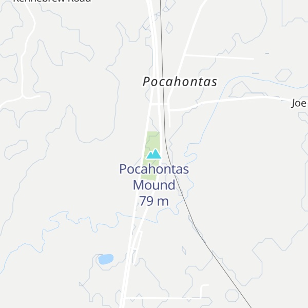 Map of Pocahontas Mound