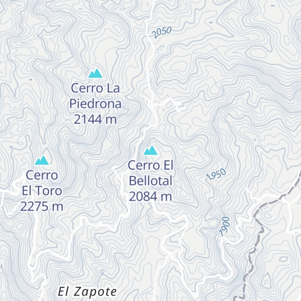 Map of Cerro El Bellotal